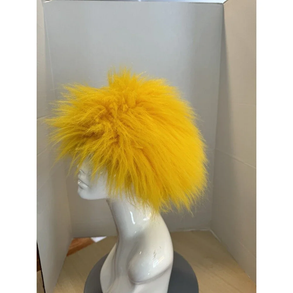 Funky Punk Yellow Wig  Mascot Factory Adult Lined Spiky